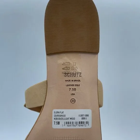 Schutz Bow Flat Leather Sandals NIB 7.5 - Picture 10 of 10